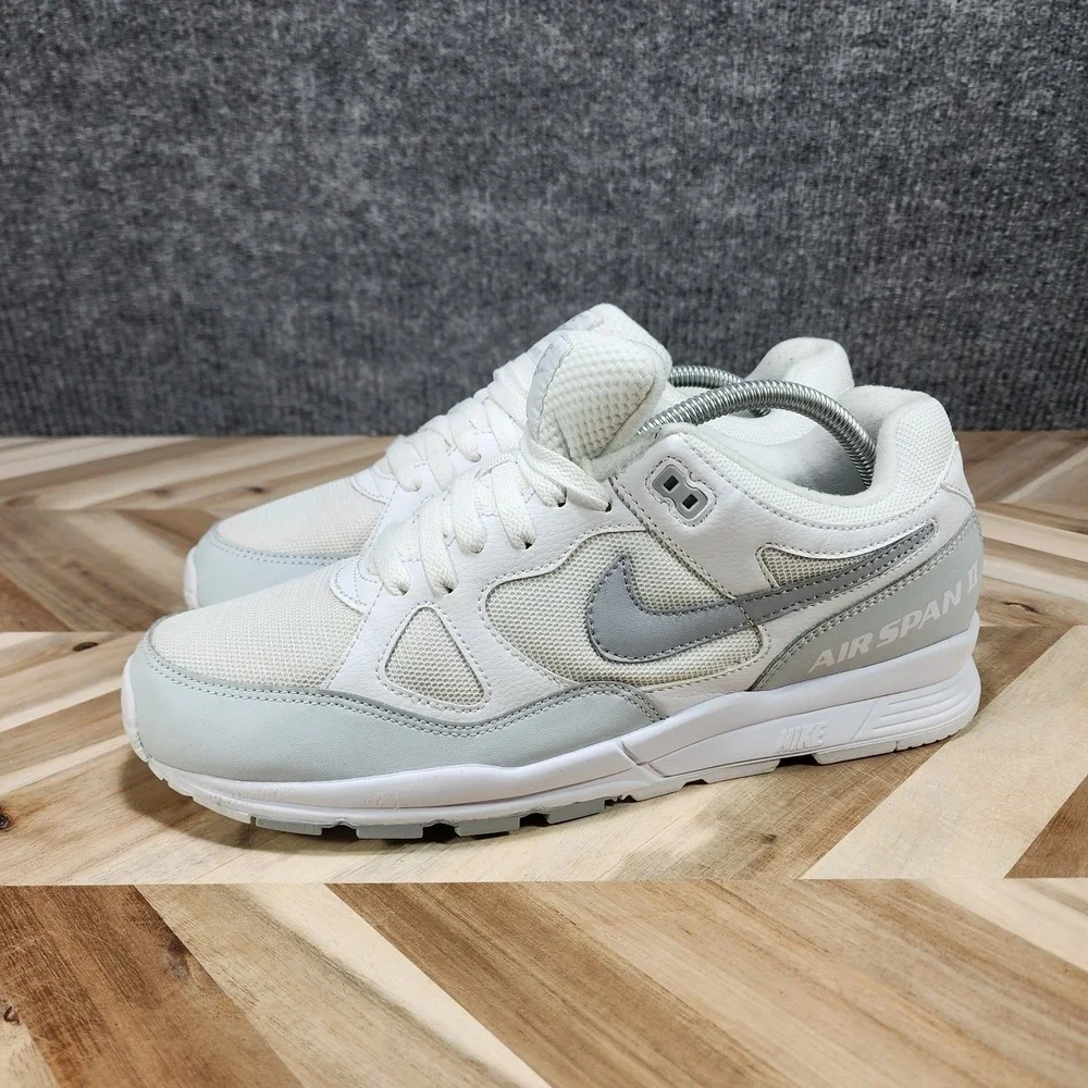 Authentic 2023 Nike Air Span 2 Mens 10.5 Running Recrafted White Wolf Grey Shoes